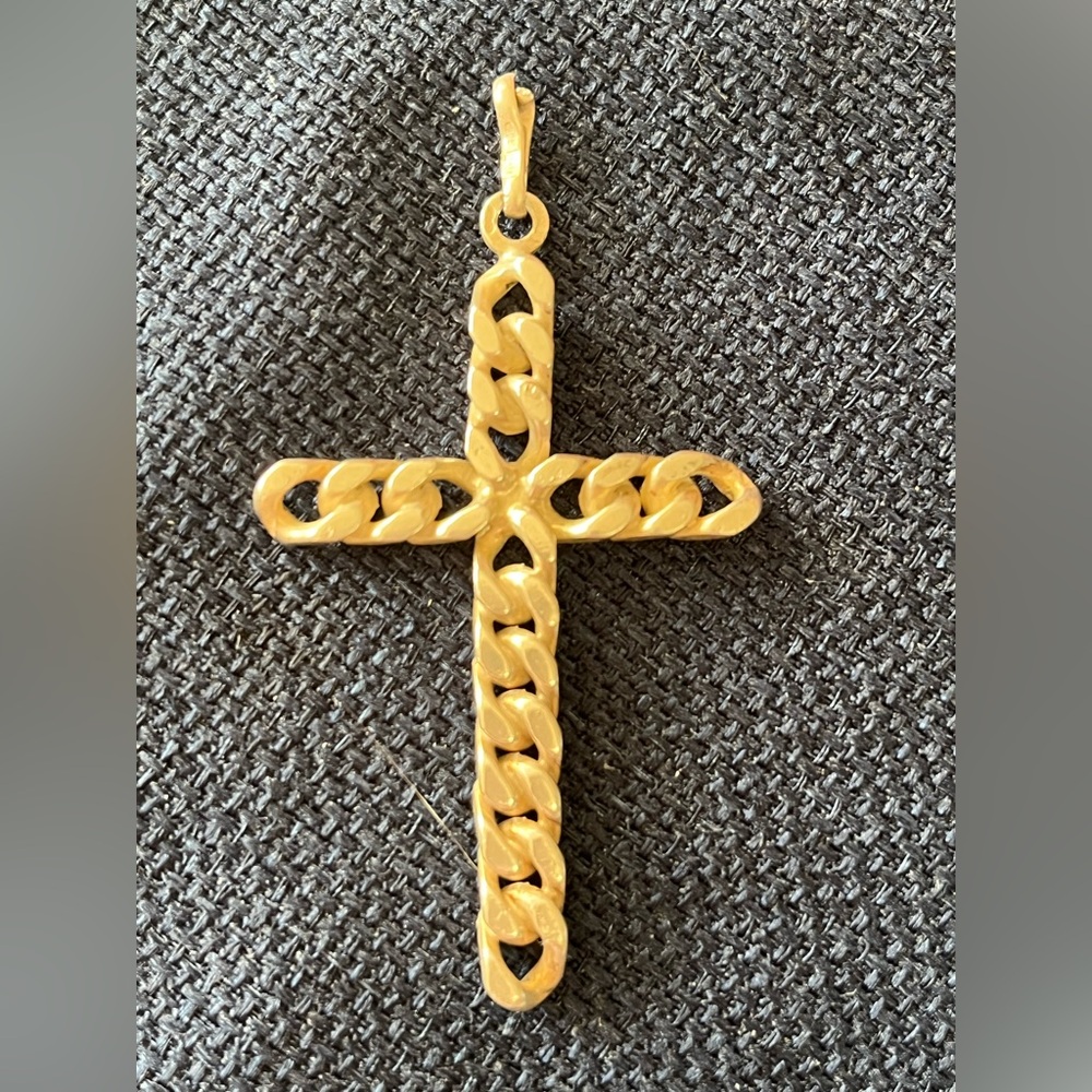 925 Sterling Silver Italian 🇮🇹 Antique Cross Pendant